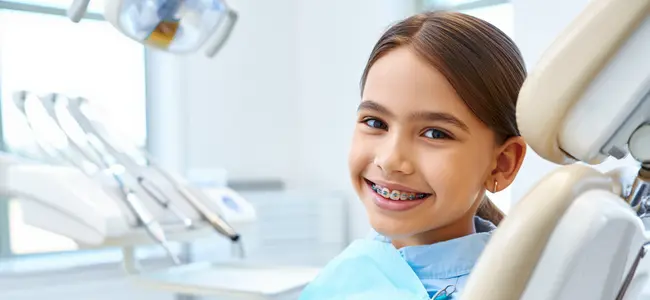 Braces for Kids - Little girl after getting braces